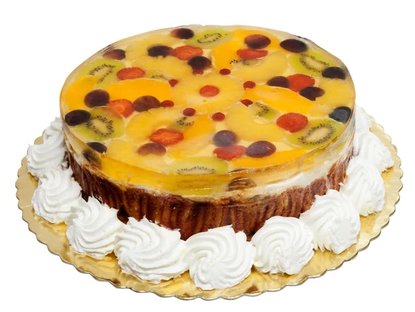 Торт с фруктами и кремом — стоковое фото