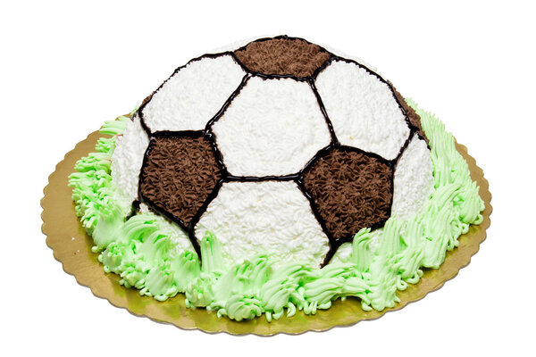 Cream football cake