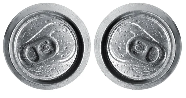 Close-up de cerveja metálica ou lata de refrigerante — Fotografia de Stock