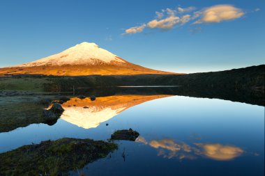 Cotopaxi Volcano And Santo Domingo Lagoon