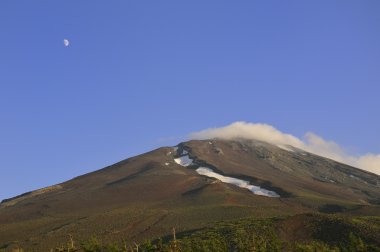 Mt.Fuji and moon clipart