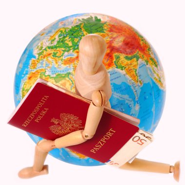 Traveling all over the world clipart