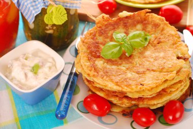 Potato pancakes clipart