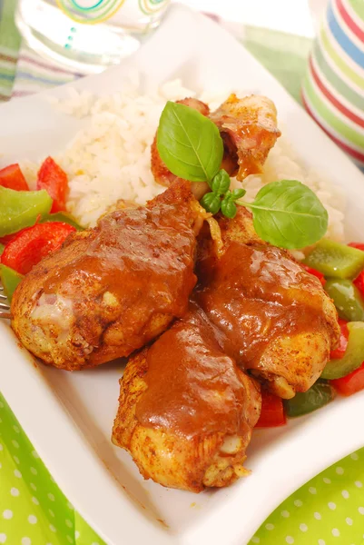 Patas de pollo al horno con curry —  Fotos de Stock