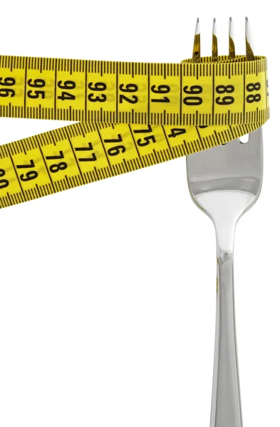 Fita de medição em garfo — Fotografia de Stock
