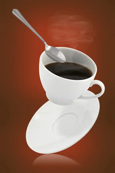 Caída taza de café — Foto de Stock
