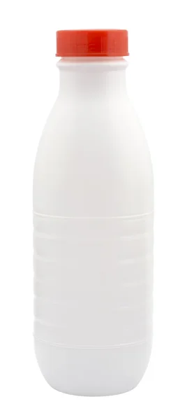 Пластикова пляшка молока — стокове фото