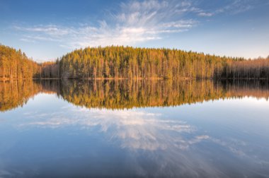 Finlandiya'da baharda manzara