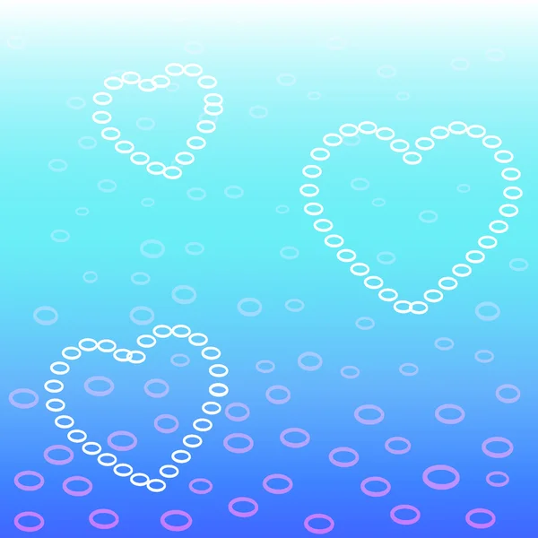 Hjärtat bubblor — Stock vektor