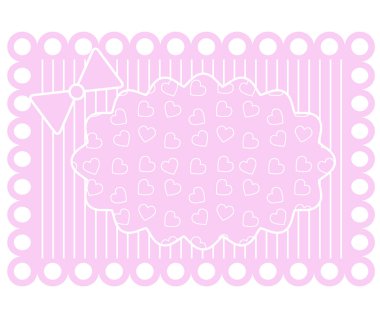 Pink greeting card clipart