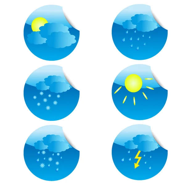Väder klistermärken — Stock vektor