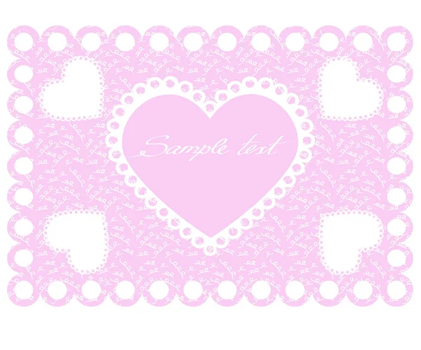 Pink greeting card — Stock Vector