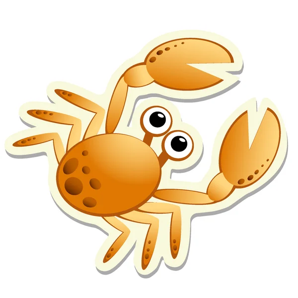 Crab sticker — Stock Vector