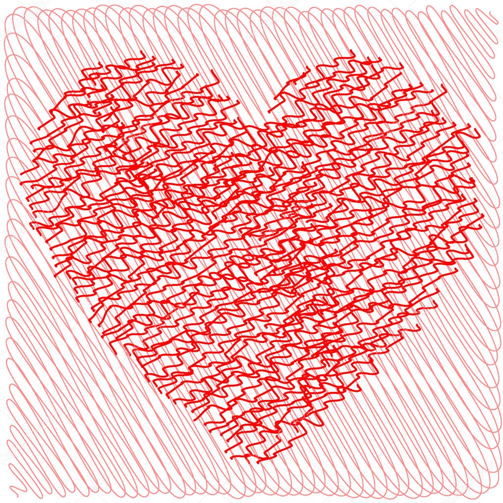 Scribbled heart