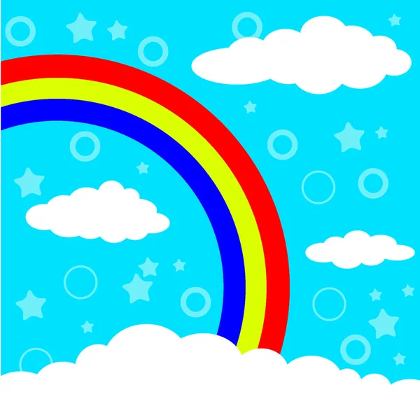 Regnbue i himlen – Stock-vektor