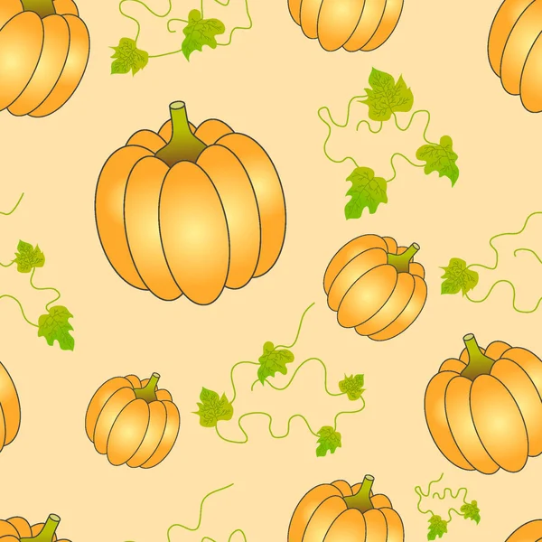 Halloween padrão de abóbora sem costura — Vetor de Stock