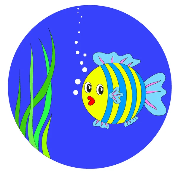 Pesce del fumetto vettoriale — Vettoriale Stock
