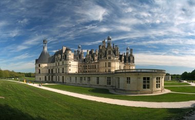 France. Chambord Castle on the Loire River. clipart