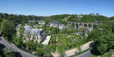 Panoramic view of Luxembourg city clipart