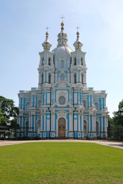 Smolny Cathedral. St. Petersburg, Russia. clipart