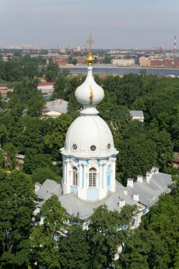 Bird's-eye view of St. Petersburg clipart