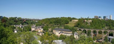 Panoramic view of Luxembourg city clipart