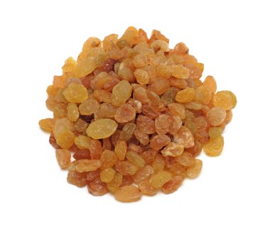 Pile of brown raisins, isolated clipart