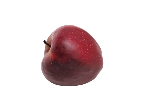 Спелое красное яблоко, изолированное — стоковое фото