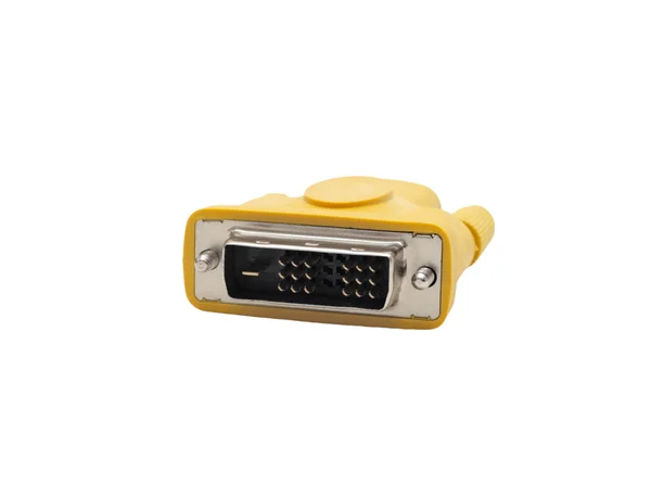 Conector HDMI-DVI, isolado — Fotografia de Stock