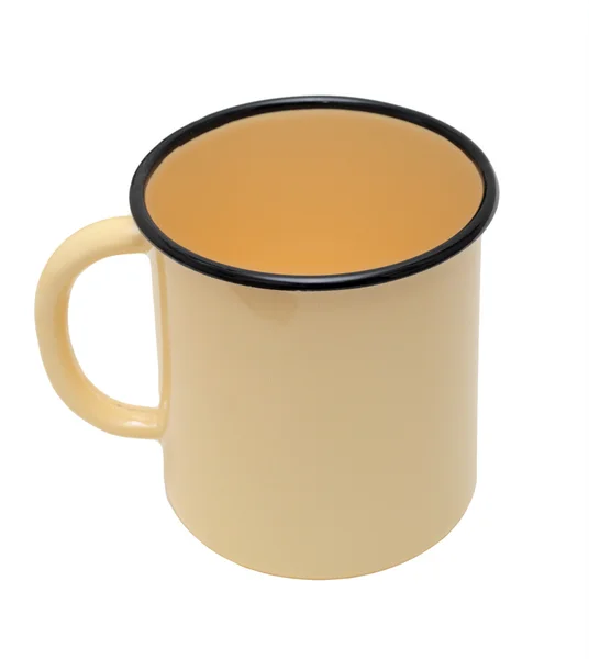 Yellow mug, isolated — Stock Photo, Image