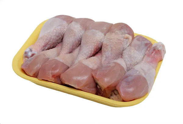 Mrożonych kurczaków, na białym tle — Zdjęcie stockowe