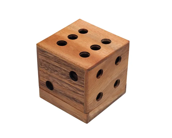 Speelgoed 'cube', geïsoleerd — Stockfoto