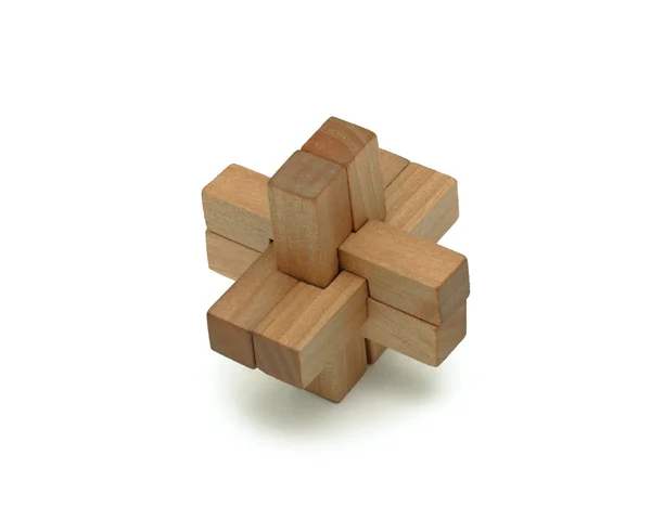 stock image Wooden logical toy, isolated