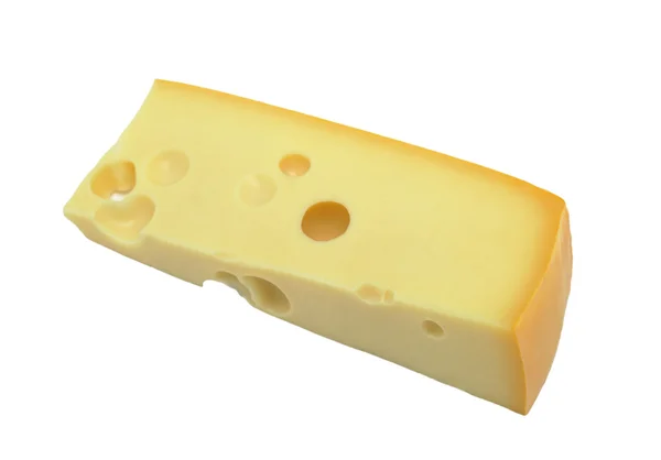 Pedazo de queso, aislado — Foto de Stock