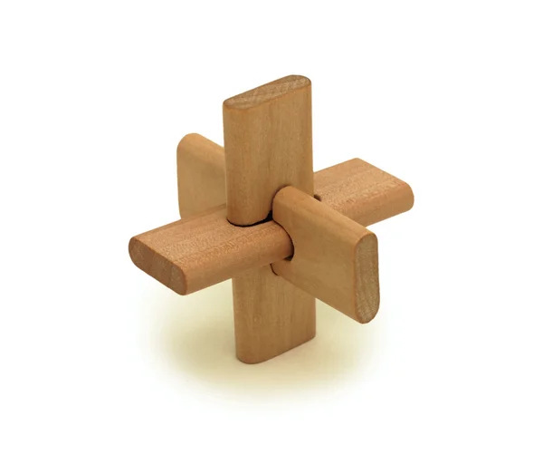 Wooden logical toy, isolated — Stock Photo, Image