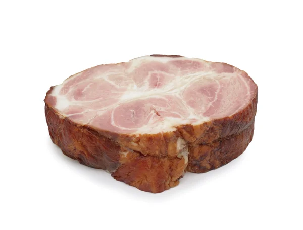 Копченое мясо, изолированное — стоковое фото