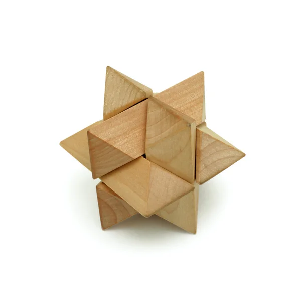 Dřevěné logické hračky, izolované — Stock fotografie
