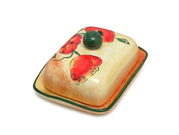 Butter Dish, isolated — Stock Photo, Image