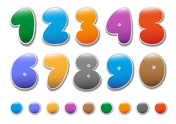 装飾的な数字 set2 — ストックベクタ