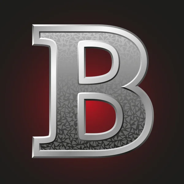 金属字母 b — 图库矢量图片