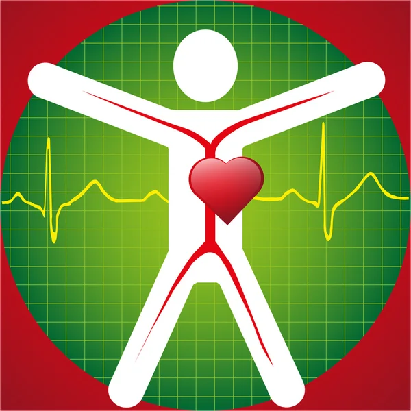 Medicinsk symbol -EKG våg — Stock vektor