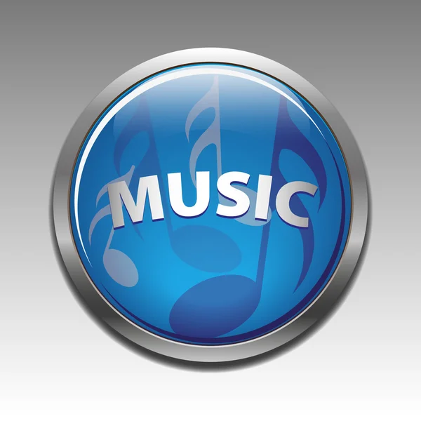 Símbolos musicales icono vector — Vector de stock
