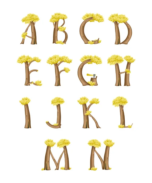 Les lettres en forme d'arbre — Image vectorielle
