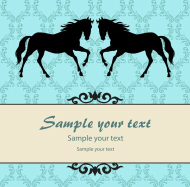 Background with horse clipart