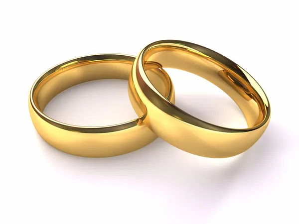 Anéis de ouro casamento — Fotografia de Stock