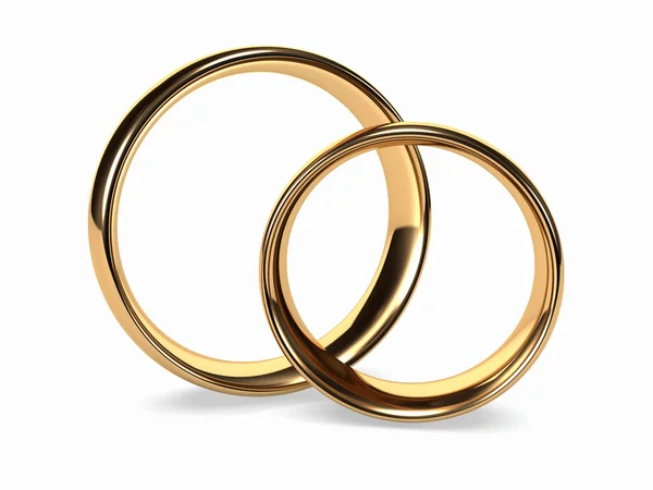 Zlaté snubní prsteny — Stock fotografie