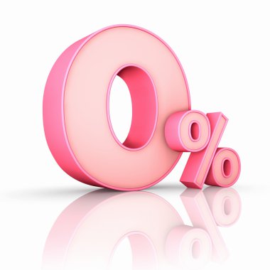 Pink Zero Percent clipart