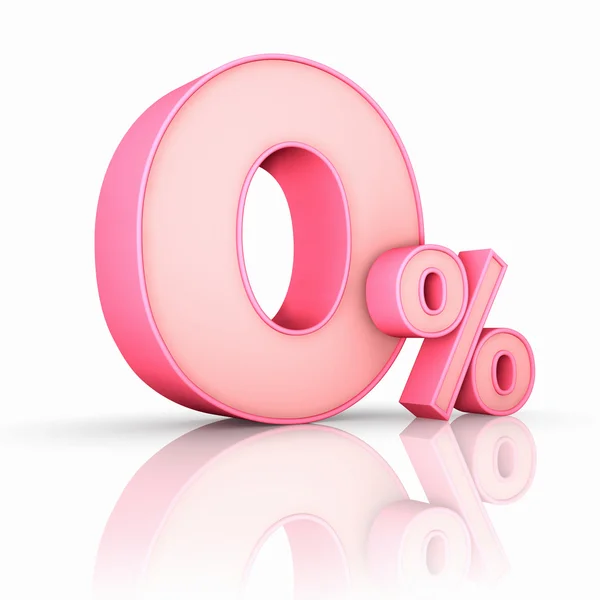 Rózsaszín nulla százalék — Stock Fotó