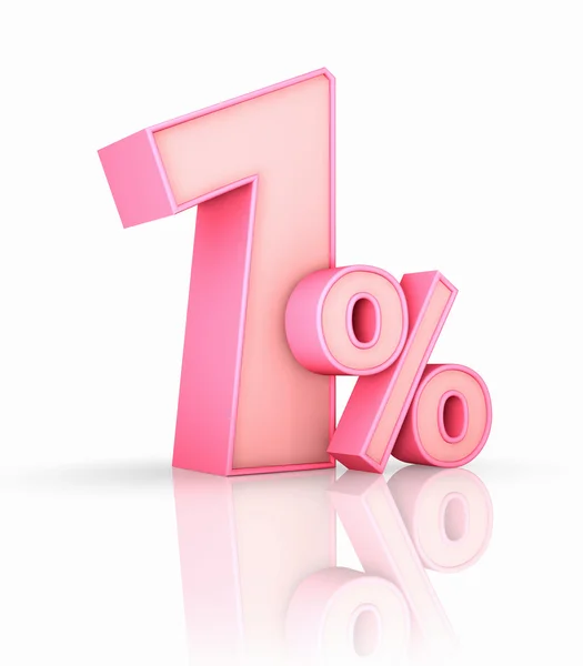 Roze één procent — Stockfoto
