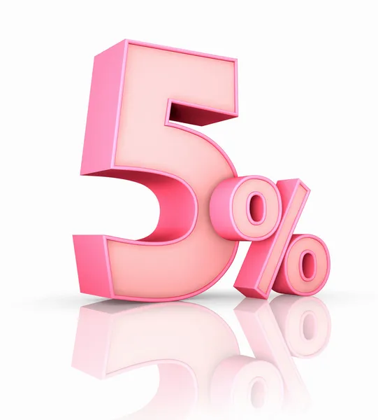 Pink Five Percent — Stock Photo, Image